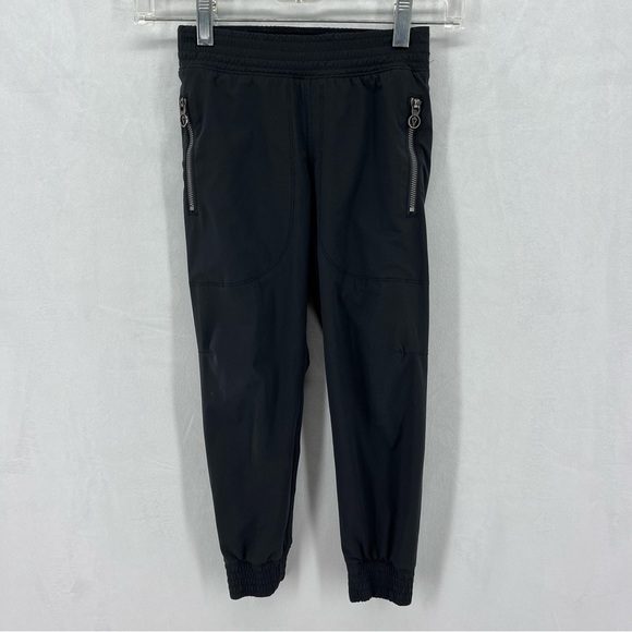 Ivivva kids girls 6 black jogger sweatpants bottoms casual pants - Picture 2 of 6